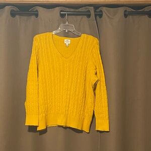 St. John's Bay Mustard V-Neck Sweater